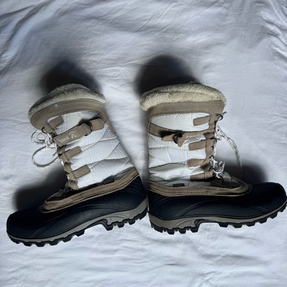 Kamik Women's Winter Boots - White, Black, Tan